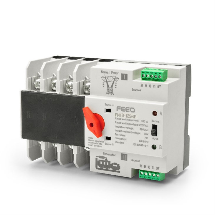 AC ATS dvostruki izvor napajanja automatski prekidač 4P Red